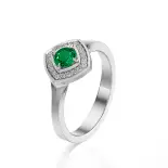 Pierścionek z białego złota ze szmaragdem AJPZ_120